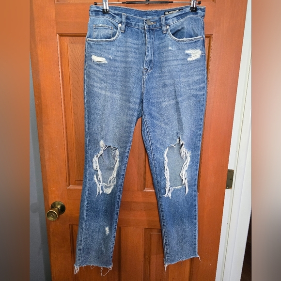 Blank NYC the rivington high rise distressed tappered jeans sz 28 - Picture 1 of 6